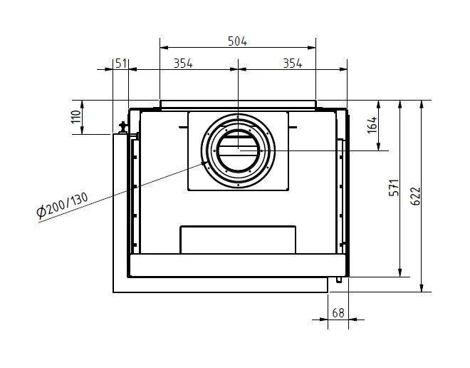 Каминная топка газовая Schmid Ekko G L 67 51