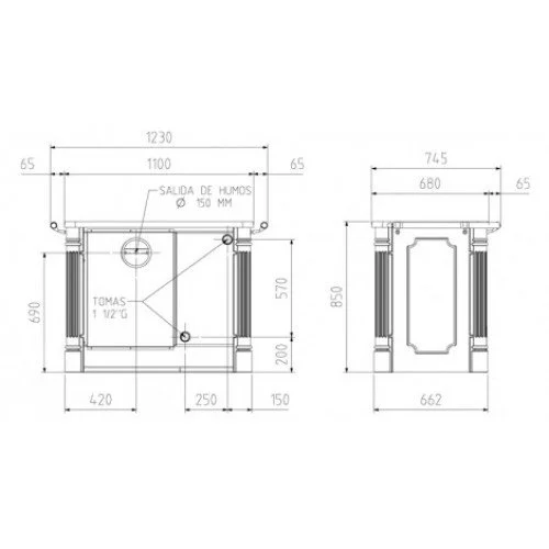 Печь отопительно-варочная Hergom L-09CC