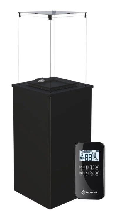 Газовый нагреватель Kratki PATIO mini, S (сталь) с пультом ДУ