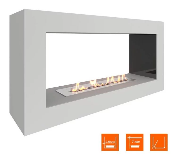 Биокамин SteelHeat FRAME ONE 900 белый (Стемалит)