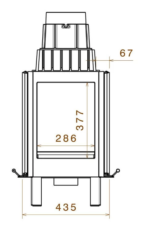Каминная топка Liseo LCI 11 G4 (L11 4 Glasses)