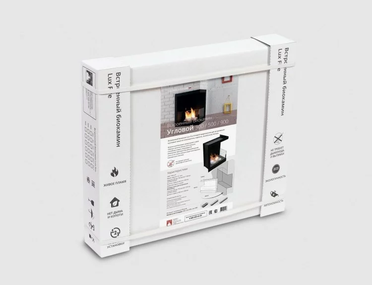 Биокамин Lux Fire Угловой 755 M правый угол