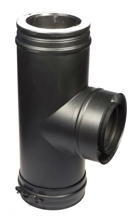 Тройник 90 градусов Schiedel Permeter 50 черный, D 350/450 мм