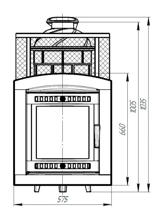 Банная печь Атмосфера XL с сеткой для камней из нержавеющей стали