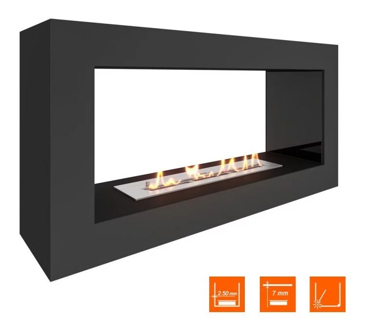 Биокамин SteelHeat FRAME ONE 900 черный (Стемалит)