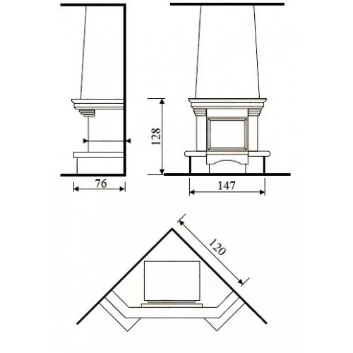 Каминная облицовка Almadore Viola Mocca