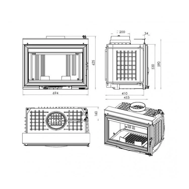 Каминная топка Chazelles C701 L