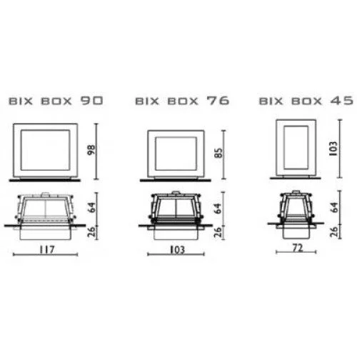 Каминная облицовка EdilKamin Bix Box 45 inox, CR45