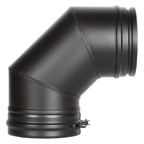 Отвод 90 градусов Schiedel Permeter 50 черный, D 130/230 мм