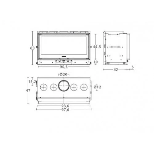 Каминная топка Piazzetta MC 90/44