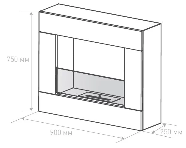 Биокамин Silver Smith Portal LUX 2 Glass