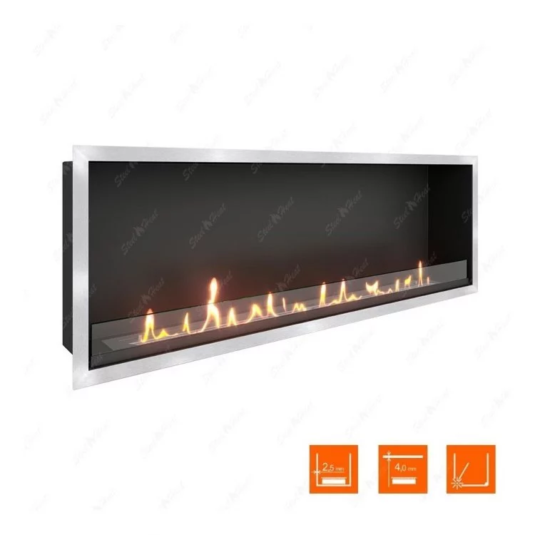 Биокамин в нишу SteelHeat LEADER-SH 1300 XL (Стекло)