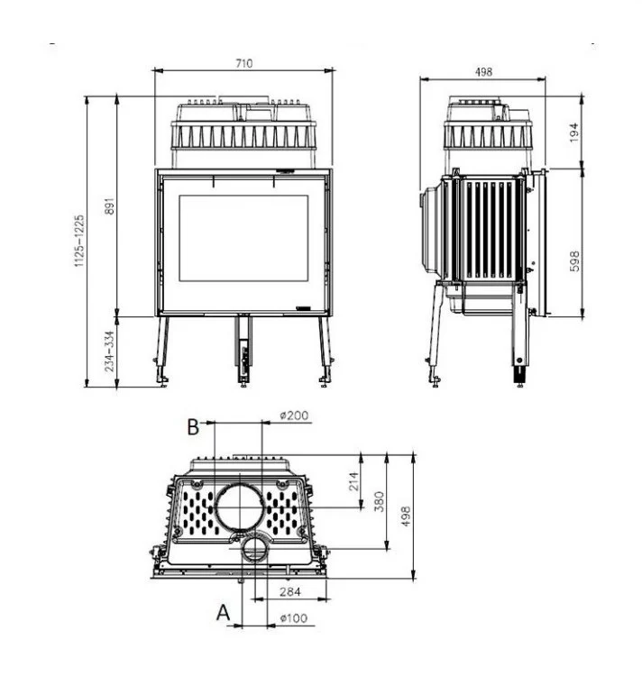 Каминная топка La Nordica Focolare 70 Piano Evo Crystal
