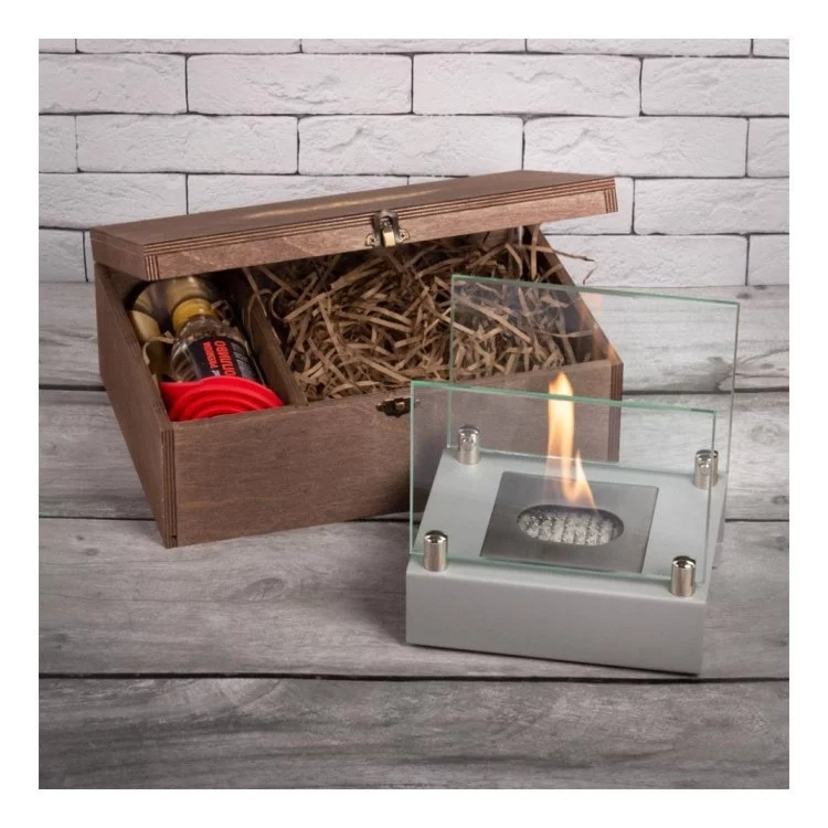 Подарочный набор SteelHeat PREMIUM BOX ALBA Серый + деревянная коробка + стартовый комплект