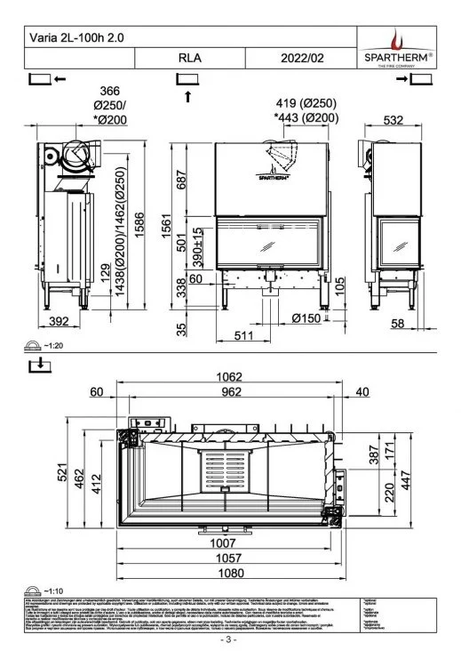 Каминная топка Spartherm Varia 2L-100h 4S