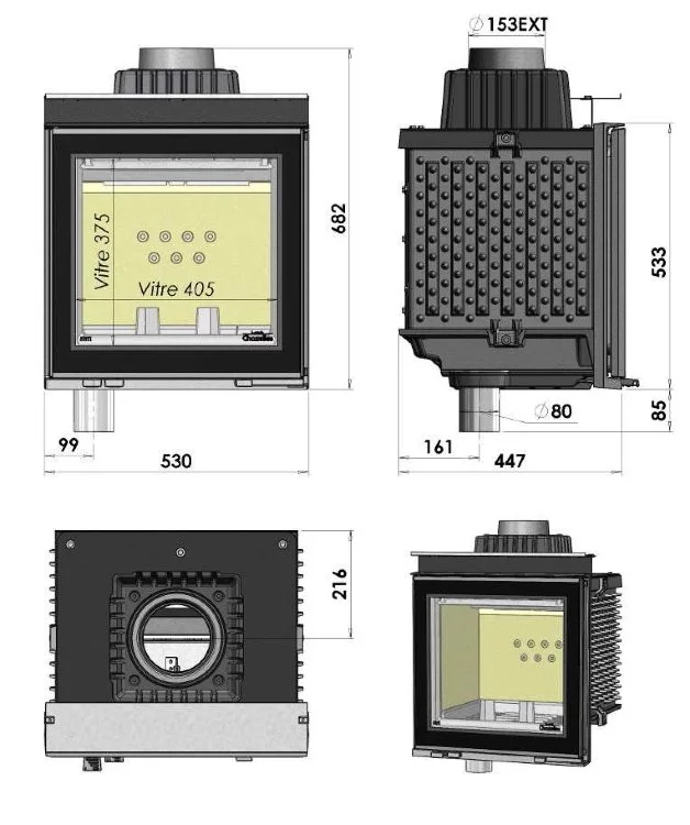 Каминная топка Chazelles HP530 L