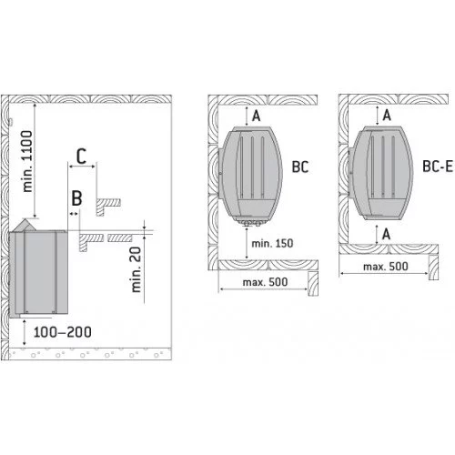 Электрическая печь для сауны Harvia Vega BC45E (под выносной пульт)