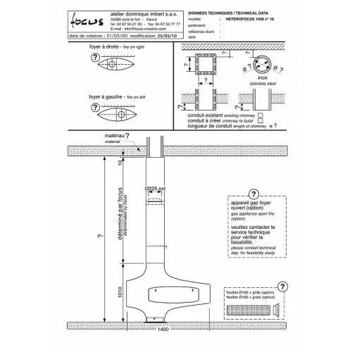 Камин дровяной Focus Heterofocus 1400