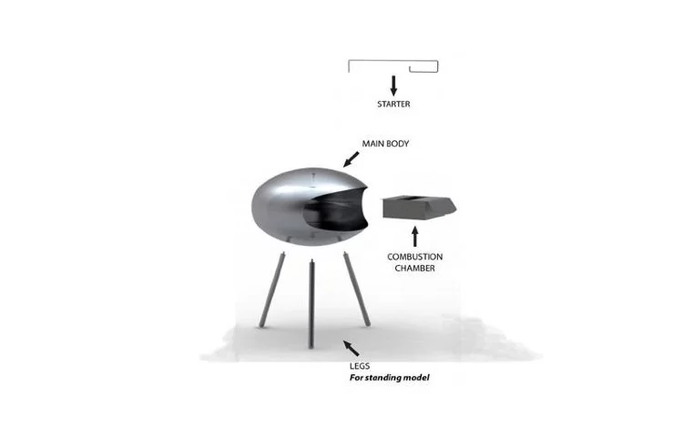 Биокамин Cocoon Fires напольный Terra Stainless Steel