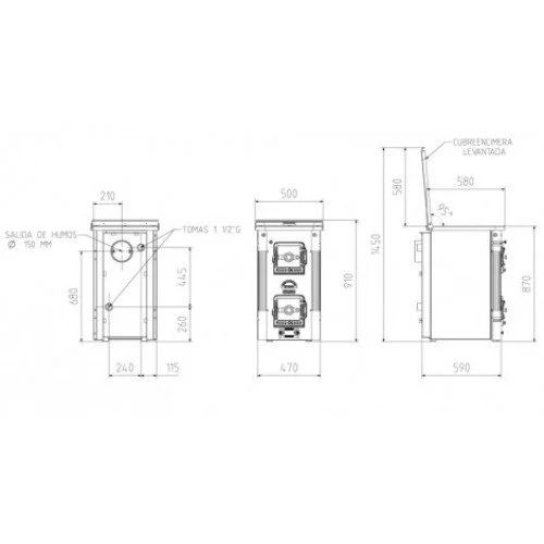 Печь отопительно-варочная Hergom L-05CCE