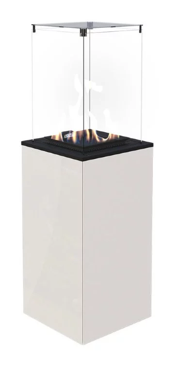 Газовый нагреватель Kratki PATIO M/B (белое стекло)