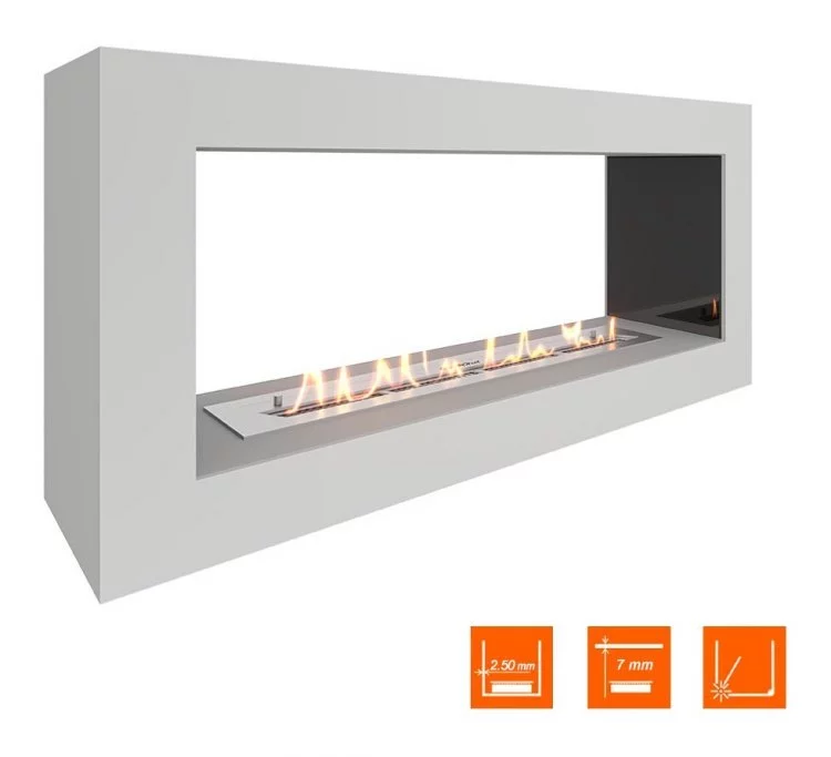 Биокамин SteelHeat FRAME ONE 1000 белый (Стемалит)