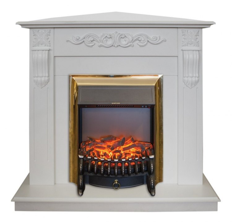 Электрокамин RealFlame Dominica Corner WT c  очагом Fobos Lux BR S