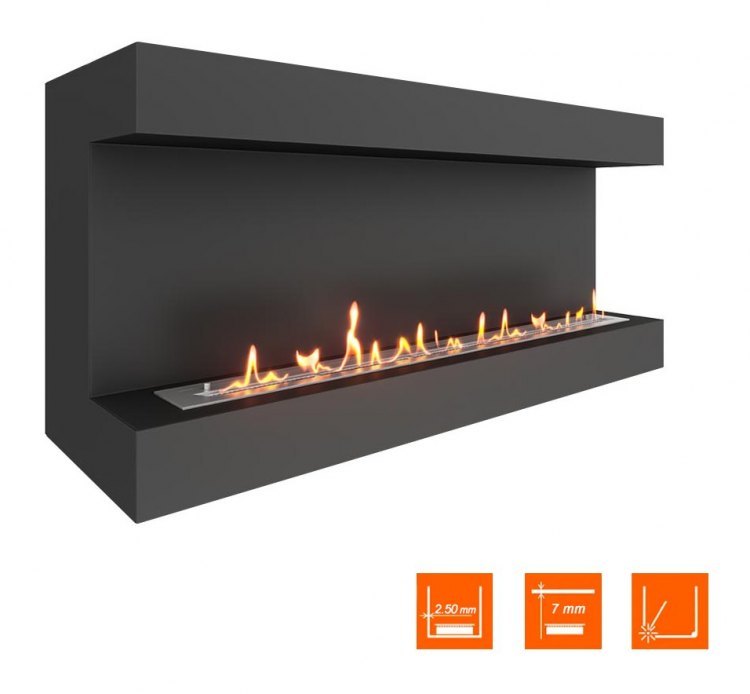 Биокамин фронтальный SteelHeat GRAND 1400 (Стандарт)