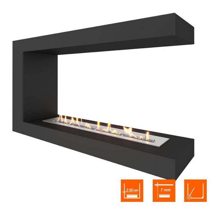 Биокамин торцевой SteelHeat ONE 1000 (Стекло)