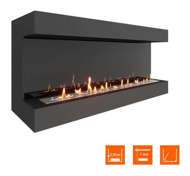 Биокамин фронтальный SteelHeat GRAND 1400 (Стемалит)