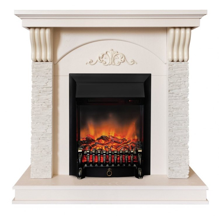 Электрокамин RealFlame Corfino WT с Fobos Lux BR S/ BL S