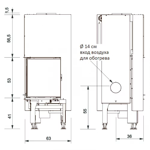 Каминная топка Edilkamin Windo 2 75 sx