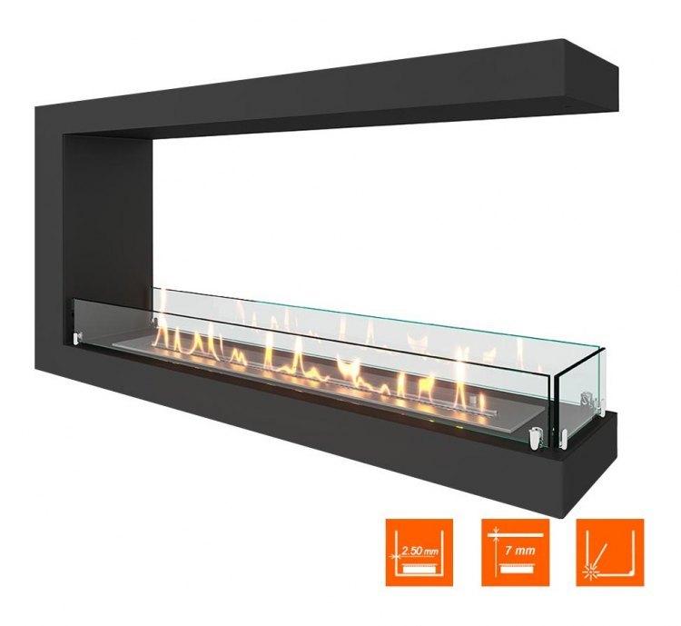 Биокамин торцевой SteelHeat ONE 1100 (Стекло)