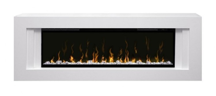 Каминокомплект Line - Фактурный белый с очагом Ignite XLF50