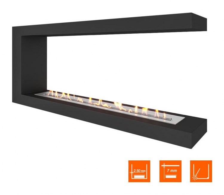 Биокамин торцевой SteelHeat ONE 1300 (Стандарт)