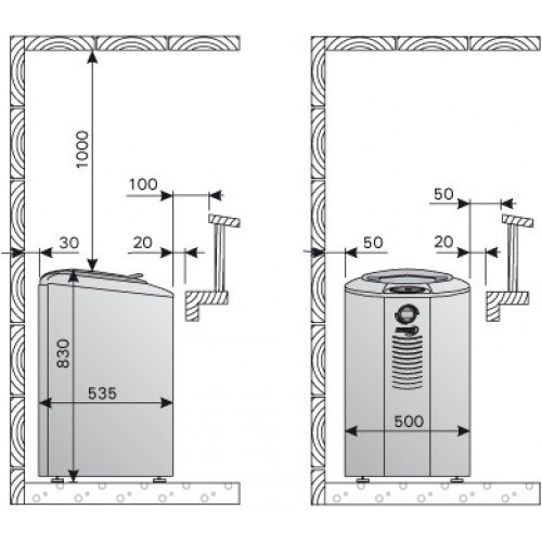 Электрическая печь для сауны Harvia Forte AF6 (встроенное управление)