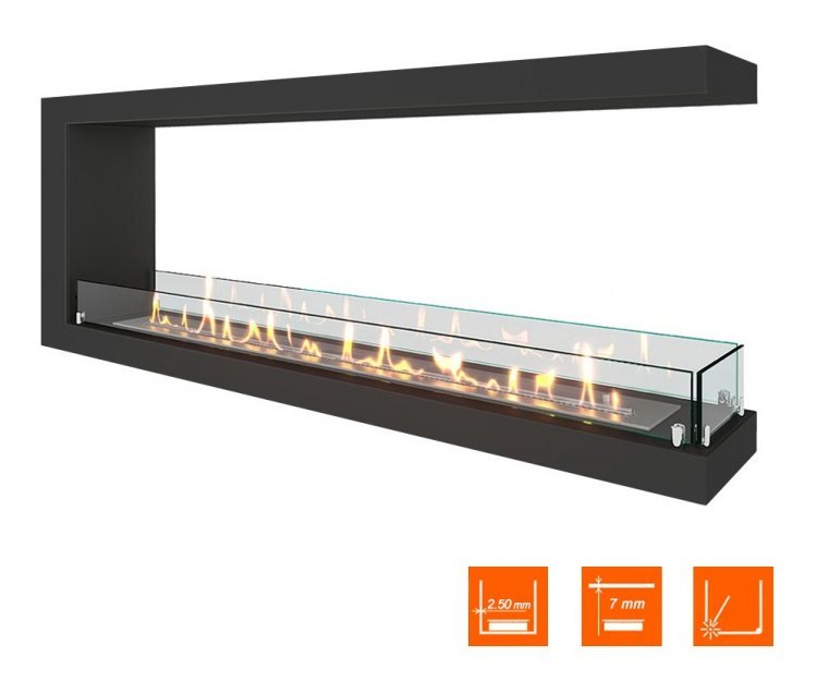 Биокамин торцевой SteelHeat ONE 1400 (Стекло)