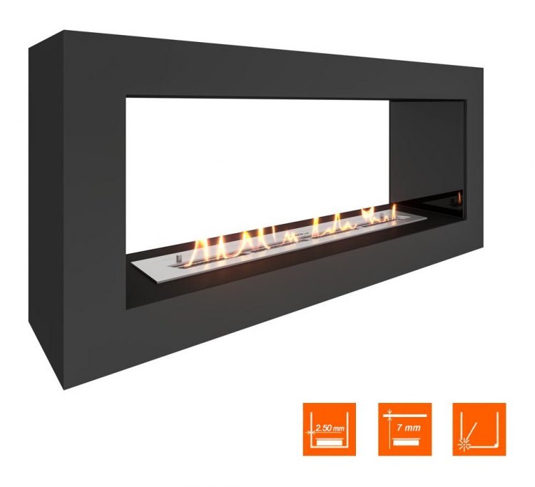 Биокамин SteelHeat FRAME ONE 1000 черный (Стемалит)