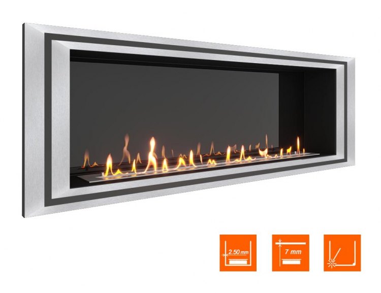 Биокамин в нишу SteelHeat LONG-D 1500 XL (Стемалит)