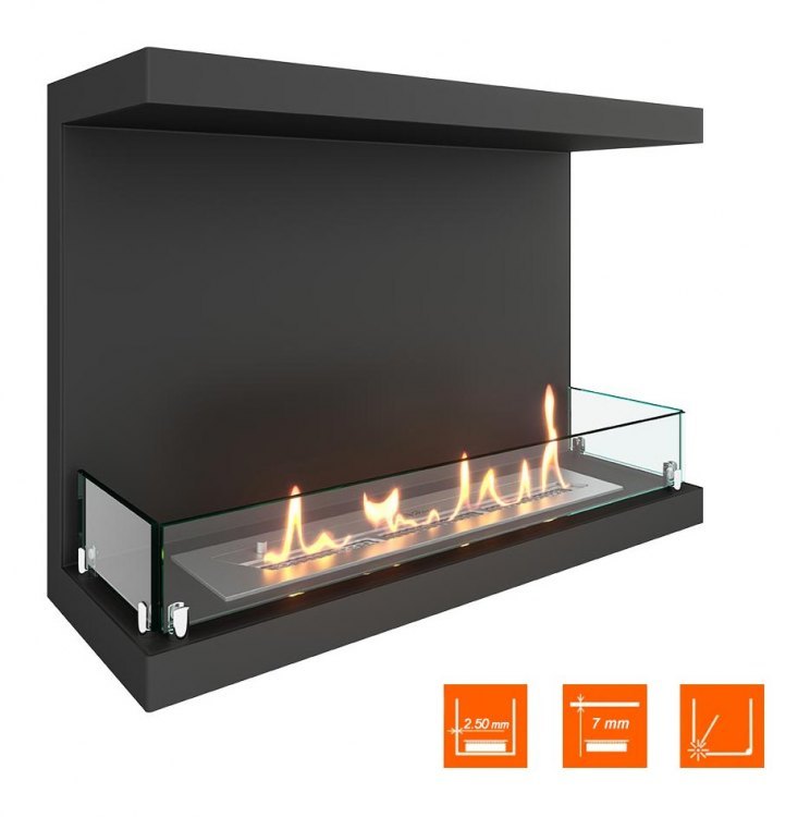 Биокамин фронтальный SteelHeat Leader 700 (Стекло)