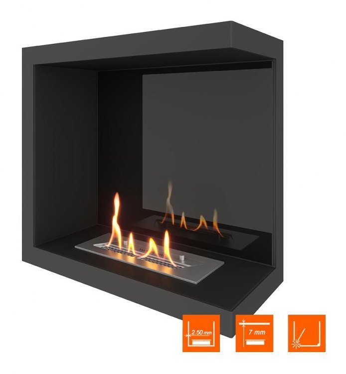 Биокамин угловой SteelHeat Leader 500 правый (Стемалит)