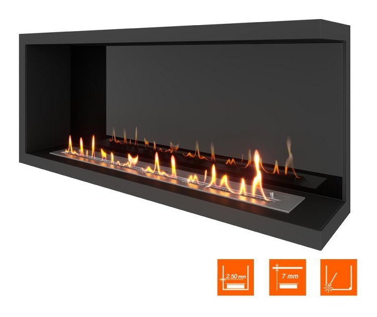 Биокамин угловой SteelHeat Leader 1100 правый (Стемалит)