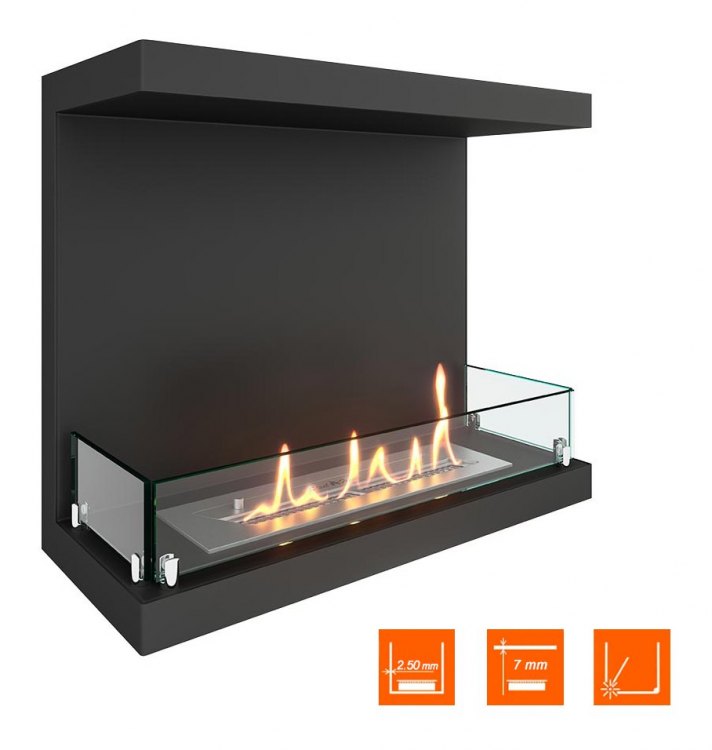 Биокамин фронтальный SteelHeat Leader 600 (Стекло)