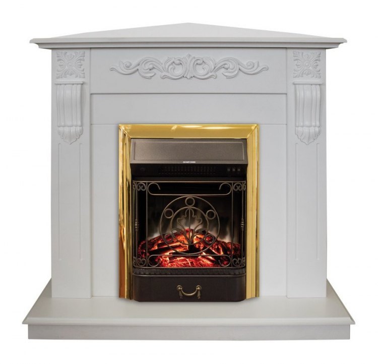 Электрокамин RealFlame Dominica Corner WT c Majestic S Lux