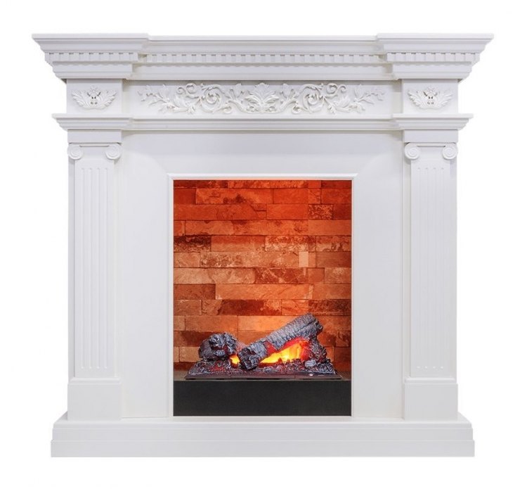 Каминокомплект Amalfi - Белый дуб с очагом Cassette 400 NH