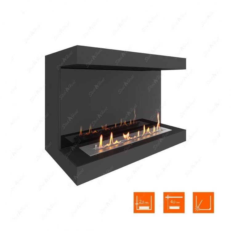 Биокамин фронтальный SteelHeat LONG 900 (Стемалит)