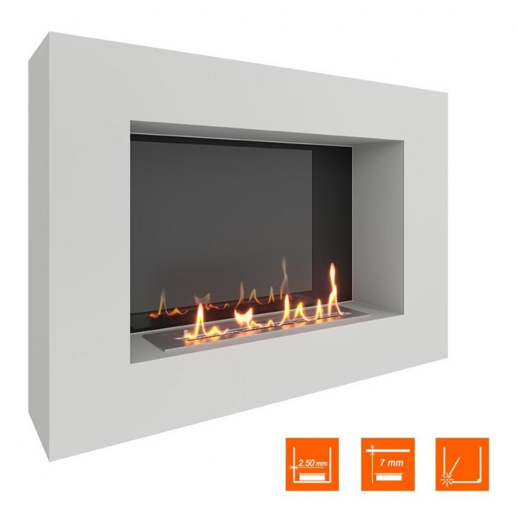 Биокамин SteelHeat WALL GRAND 900 белый (Стемалит)