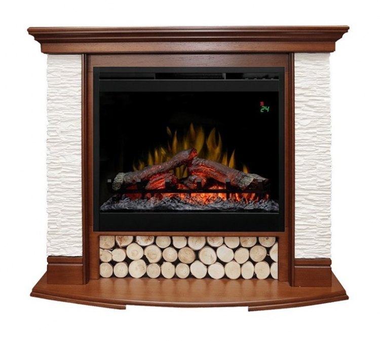 Каминокомплект Country - Орех/Сланец белый с очагом Symphony 26'' DF2624-L