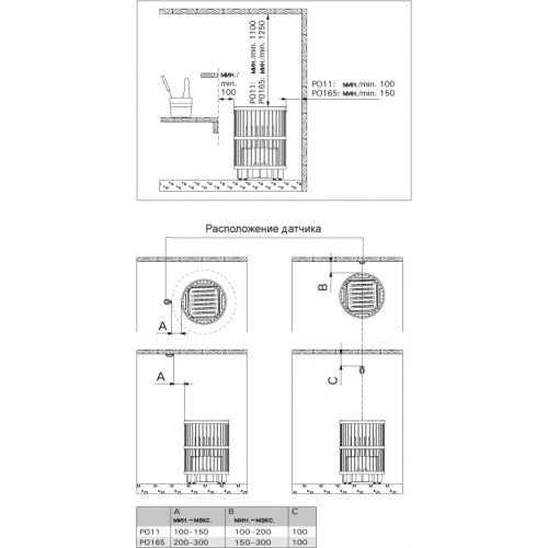 Электрическая печь для сауны Harvia Legend PO16,5 (под выносной пульт)