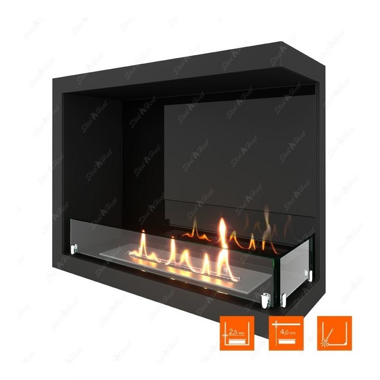 Биокамин угловой SteelHeat Leader 600 правый (Стекло + Стемалит)